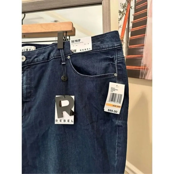 Rebel Wilson X Angels The Pin Up Ankle Skinny  Jeans Size 24w NWT - Picture 2 of 4